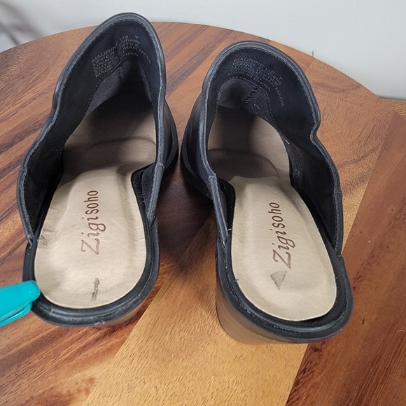 Zigisoho Maureen Black Mules Women's Size 7 Western Booties Vegan Leather - Picture 11 of 16